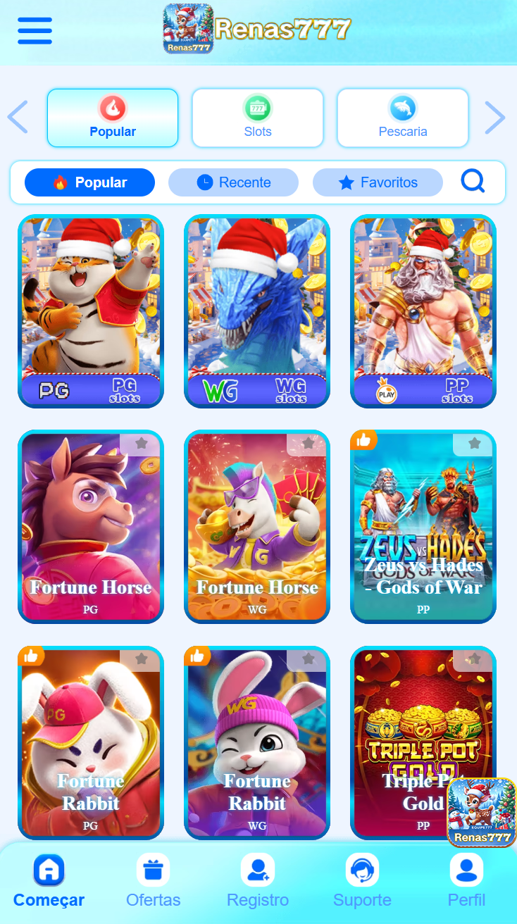 Slots online da renas777.com com jackpots progressivos